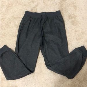 Grey sweatpants, with soft interior.